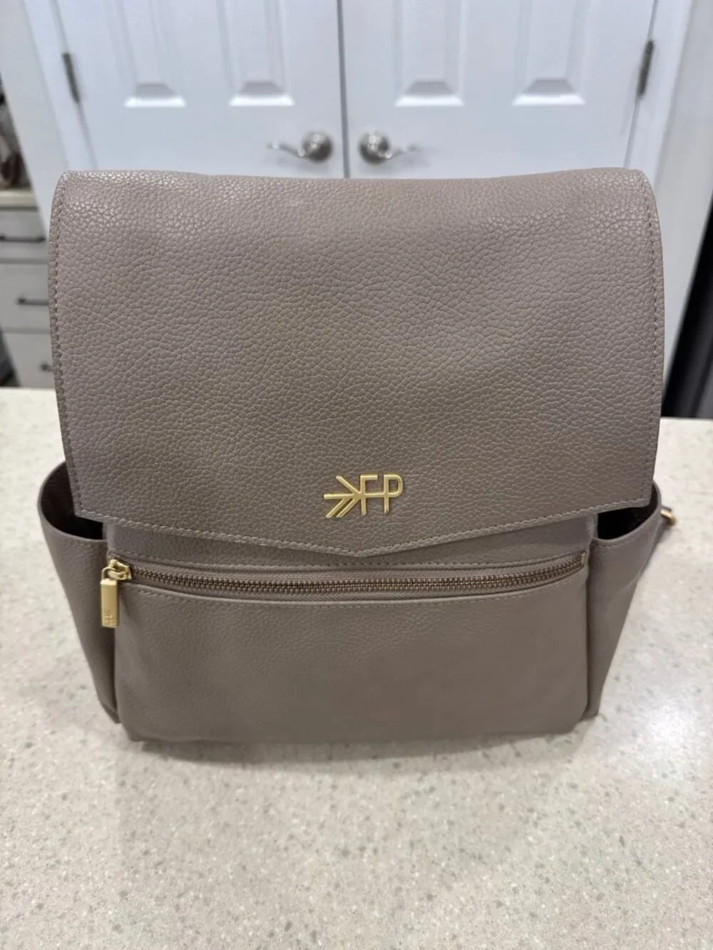Freshly Picked Mini Classic Diaper Bag, Aspen + Itzy Ritzy Wipe pouch